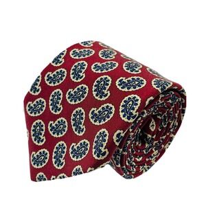 M.Ferretti Red Blue Paisley Silk Mens Tie 3 Inch Width NWT